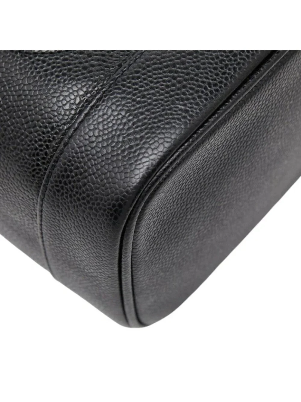 Chanel CC Logo Vanity Bag Handbag Black Caviar Leather - Picture 5 of 10